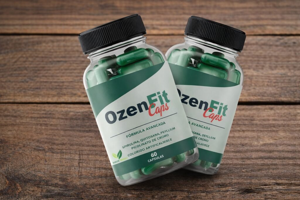 OzenFit Caps funciona? Suplemento em cápsulas verdes utilizado para auxiliar no emagrecimento e controle do apetite.