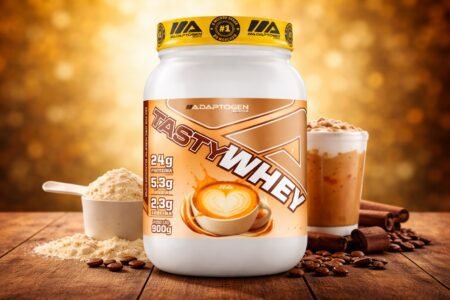 Whey protein adaptogen: o que é, como funciona e quando faz sentido usar Whey Protein Integralmédica é bom? Pote de suplemento proteico da marca Integralmédica com destaque para embalagem e composição.