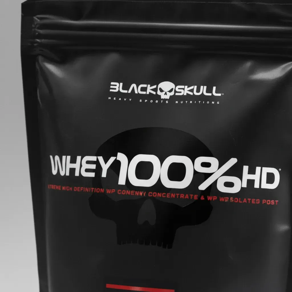 Rótulo e ficha técnica Whey 100% HD Black Skull Morango