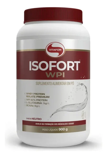 Isofort Neutro Vitafor é Bom? Análise Completa do Whey Isolado Pote de Whey Protein Isolado Isofort Neutro Vitafor 900g WPI 92%