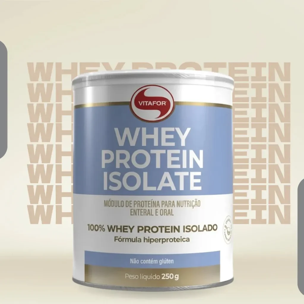 Whey Protein Isolate Vitafor é Bom? Análise Completa Embalagem menor de Whey Protein Isolate 250g Vitafor isolado 92%