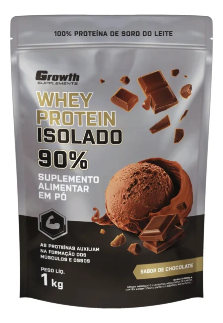Whey Isolado Growth é bom? Análise completa da linha premium Whey Protein Growth Isolado, pote 1kg sabor chocolate
